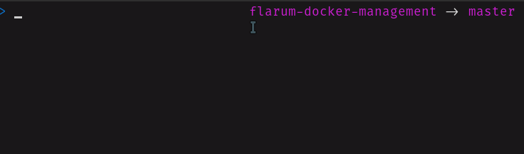 gif of flarum docker management starting
